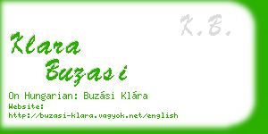 klara buzasi business card